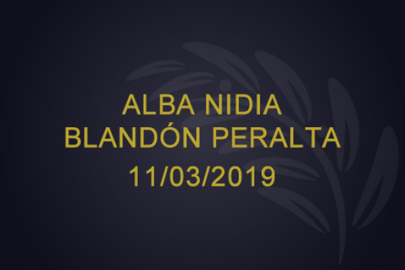 Alba Nidia Blandón Peralta – 11/03/2019