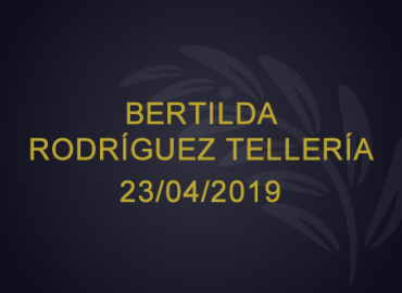 Bertilda Rodríguez Tellería – 23/04/2019