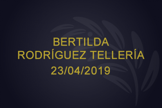 Bertilda Rodríguez Tellería – 23/04/2019