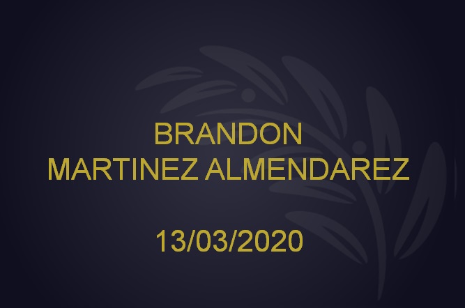 BRANDON MARTINEZ ALMENDAREZ – 13/03/2020
